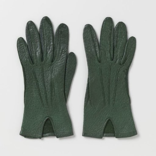 Green leather glove