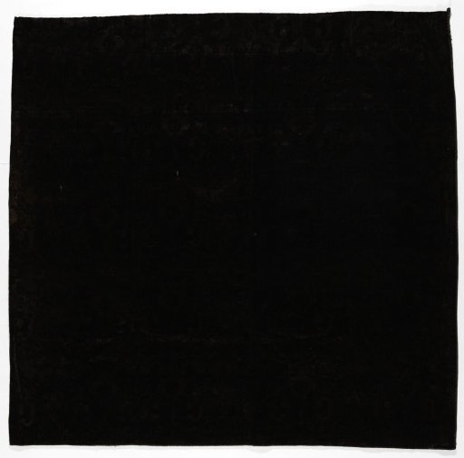 Curtain of cut velvet with design "Sea Nymphs", dark blue on gold