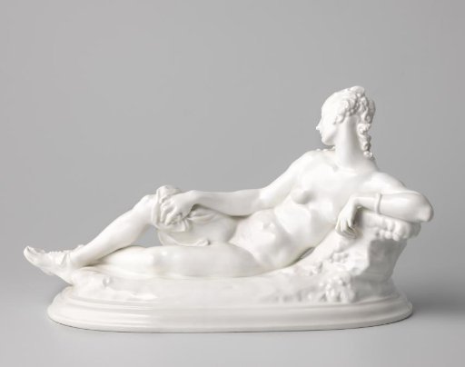 Figure in the shape of a reclining woman on a rock
