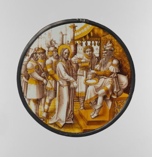 Chessboard with Christ before Pilate