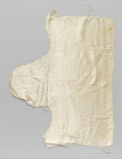 Fragment or Coupon of Cream Satin; Belonging to a Presentation Gown