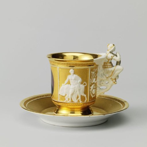 Cup and saucer with the portrait of Philips, Count of Flanders