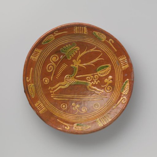 Dish of lead-glazed earthenware