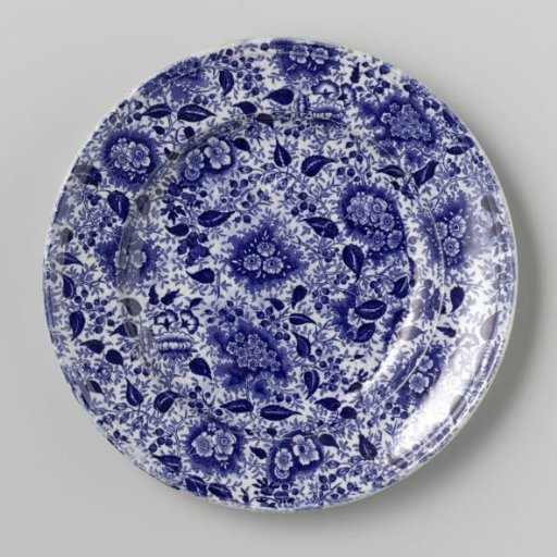 Earthenware plate with parsemé decoration