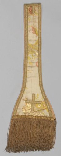 Manipel of gold brocade with a floral pattern, so-called "Bizar" design