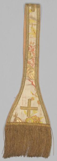 Manipel of gold brocade with a floral pattern, so-called "Bizar" design