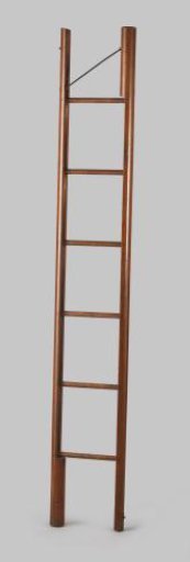 Library ladder, collapsible, with six rungs