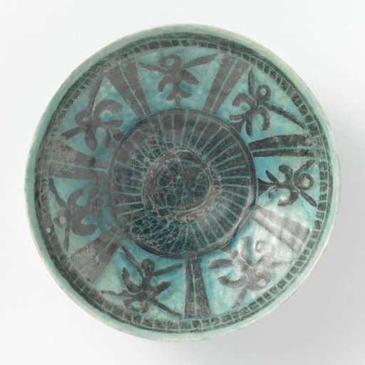 Saucer-dish with ornamental borders and a panel decoration