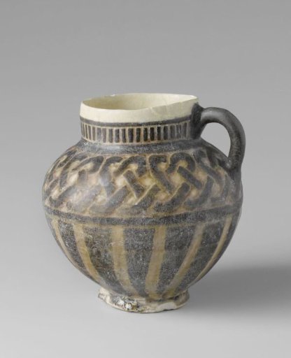 Ovoid jar with a wicker decoration