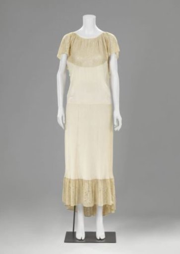 Tea Gown with a Pleated Skirt
