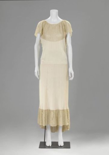 Tea Gown with a Pleated Skirt