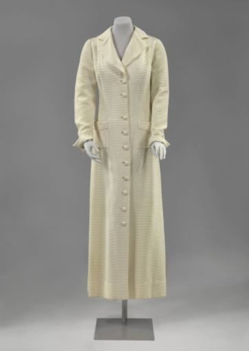 Housecoat Of Ribbed Fabric