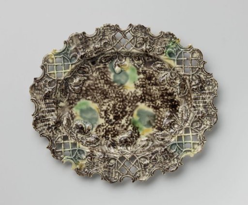Underplate of Multicolored Hard-Baked Earthenware; Staffordshire