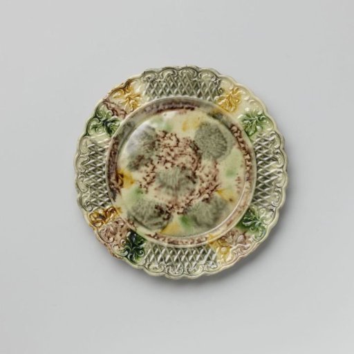 Plate of Multicolored Stoneware; Staffordshire.