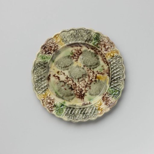 Plate of Multicolored Stoneware; Staffordshire.