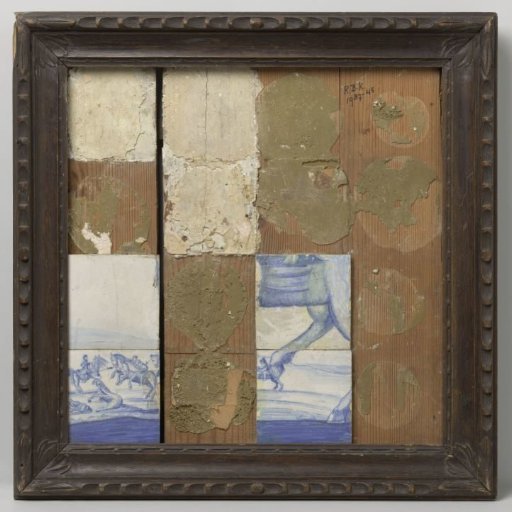Tile tableau with four (of originally sixteen) tiles