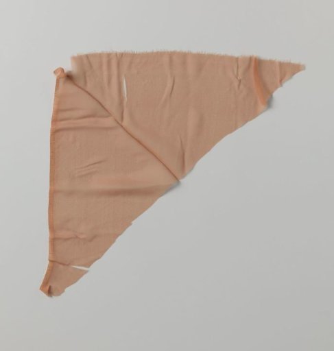 Fragment of orange silk fabric