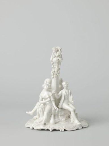 Figure of a group of four men and women symbolising the seasons