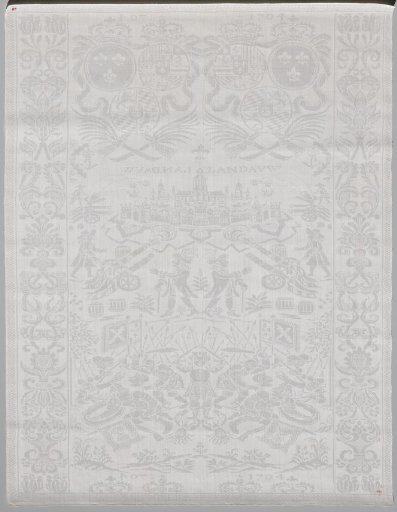 Napkin with the conquest of Landau by the French troops