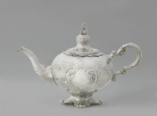 Teapot with Chasing and Engraving in the Louis XV Style