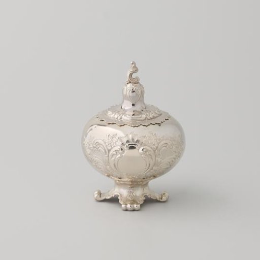 Sugar Pot with Chasing and Engraving in the Louis XV Style