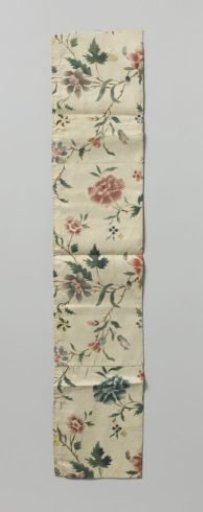 Fragment of Multi-colored Printed Silk