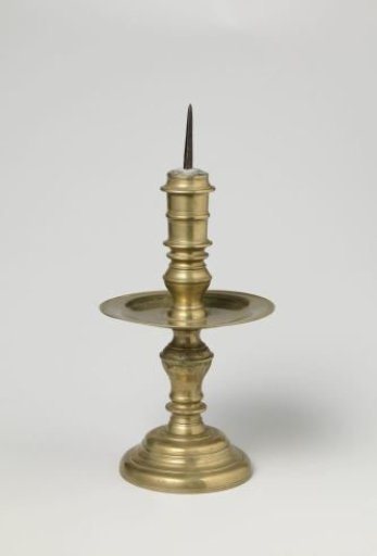 Collar or Disc Candlestick in Brass