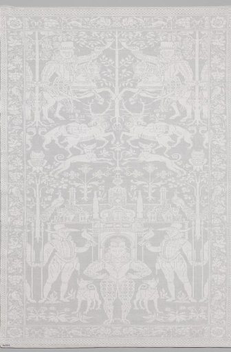 Napkin with a hunting scene