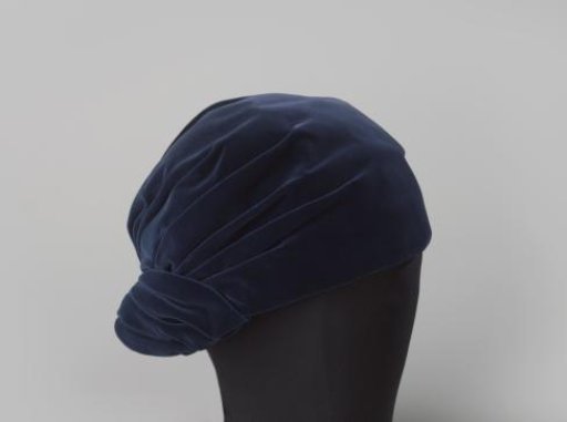Turban of 'Midnight Blue' Silk Velvet