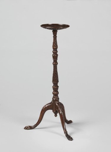 Gueridon with a stem consisting of scales, knobs and flower calyxes