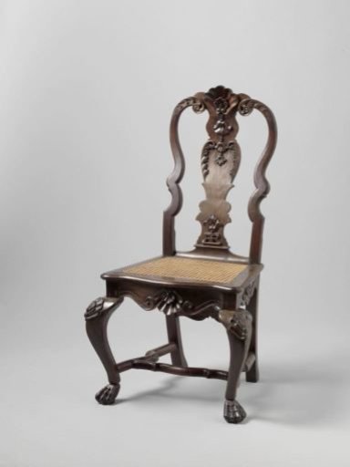 Chair of ironwood with rattan seat (series of 4 chairs)