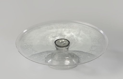 Tazza with diamond engraving