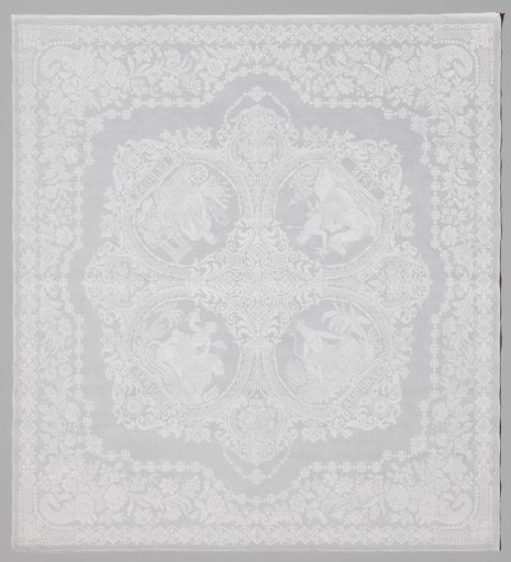 Napkin with personifications of the four continents