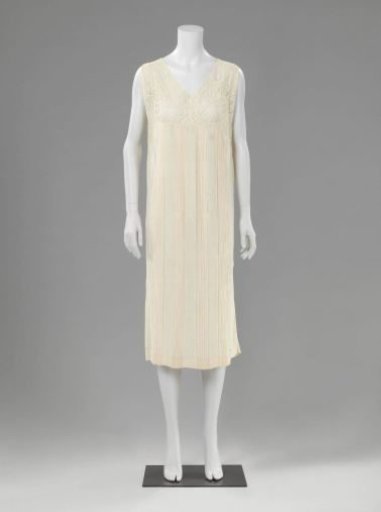 Nightgown with lace yoke