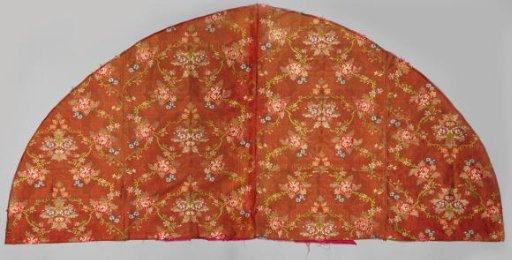 Fragment of woven Gros de Tours, possibly the upper part of