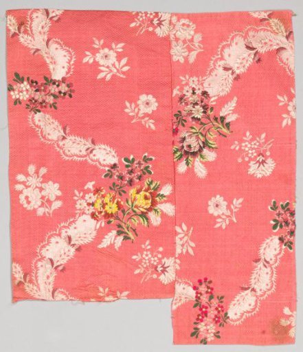 Length of silk weave, made from two sewn-together fragments