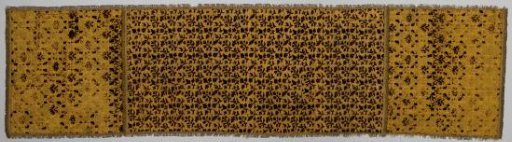 Runner, composed of three sewn-together fragments with different designs