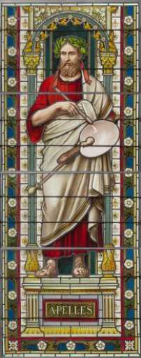 Window with a representation of Apelles
