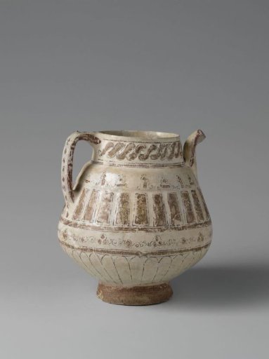 Ewer with ornamental borders