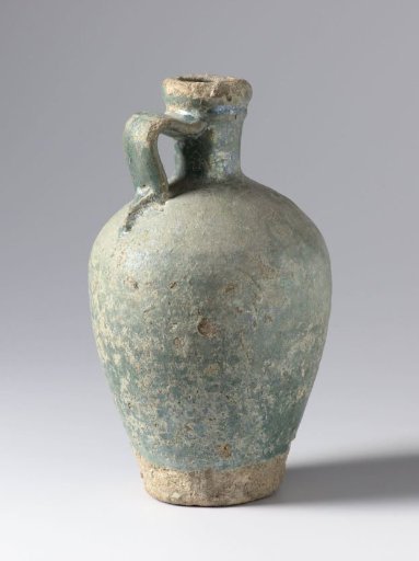 Ovoid vessel with a turquoise glaze