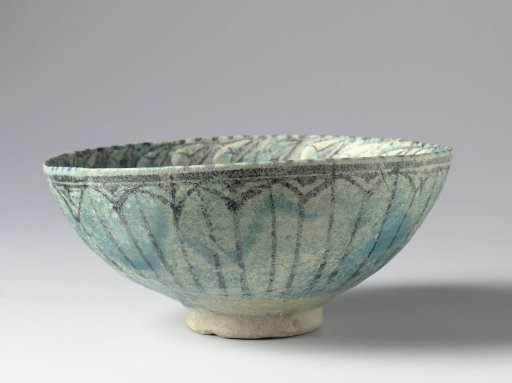Bowl with foliate scroll borders
