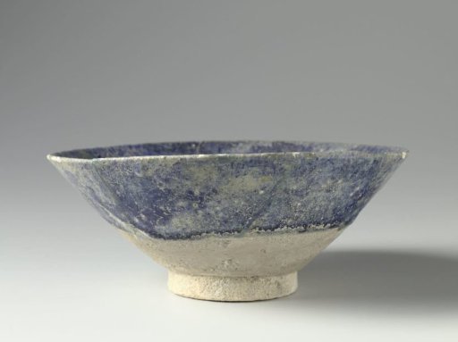 Bowl with a blue glaze