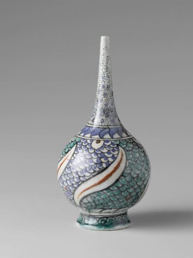 Bottle with a scale-motif