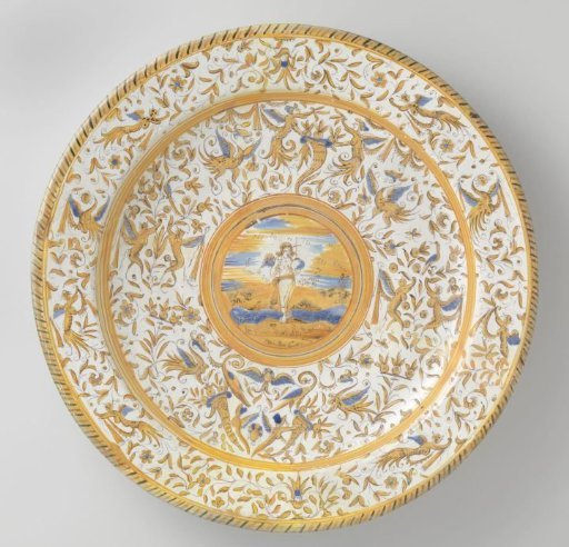 Dish with an angel