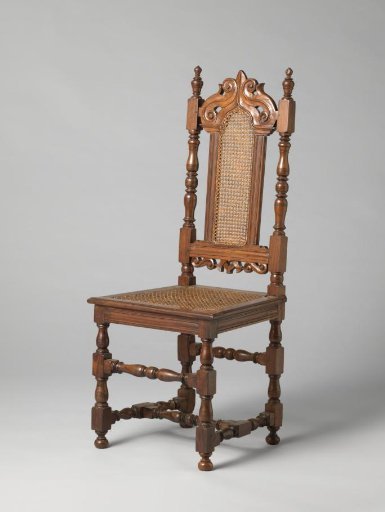 Chair with rattan back and seat
