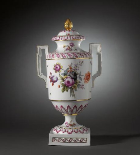 Cover of a vase with flowers and insects