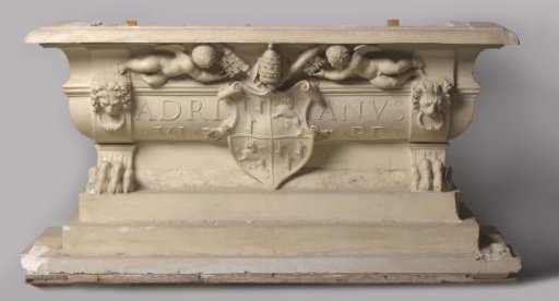 Sarcophagus; part of the tomb monument of Pope Adrian VI