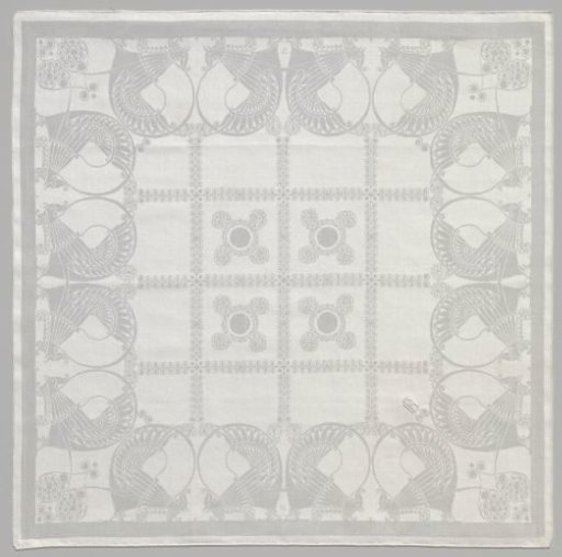 Napkin with a pattern of roosters