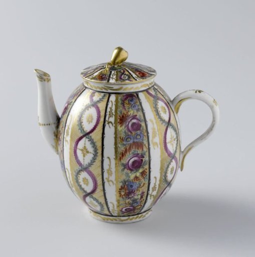 Teapot with vertical borders