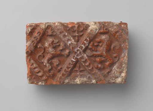 Fireplace with a Representation of Two Climbing Lions